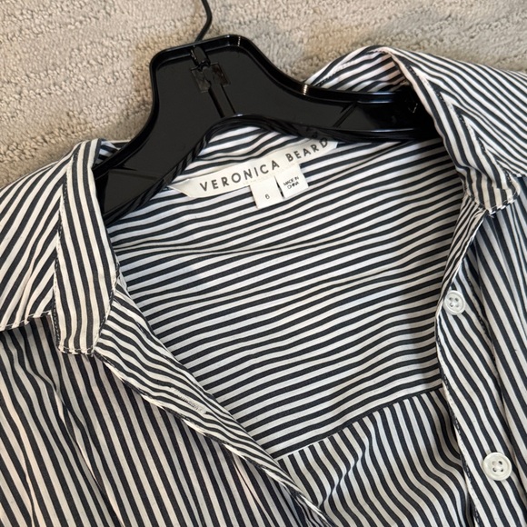 Veronica Beard Striped Button Down Rosamund Shirt - Picture 2 of 7